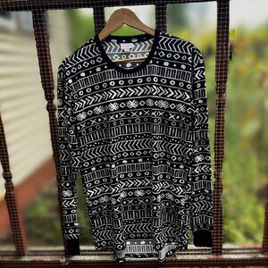 LuLaRoe Hudson Long Sleeved Shirt XS extra small aztec vibe